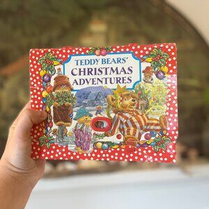 Vintage 1995 Set of 4 Teddy Bears' Christmas Adventures Hardcover Books in Case